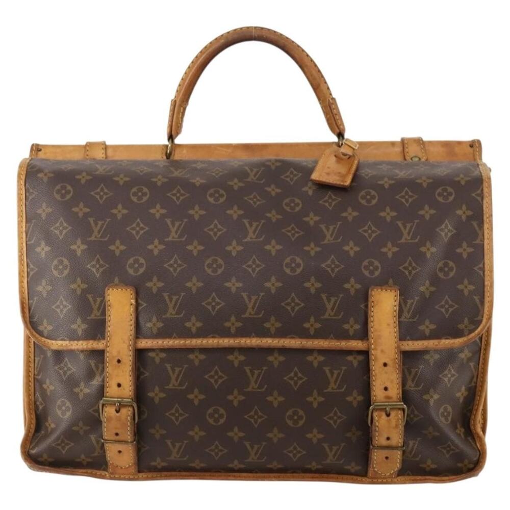 Louis Vuitton Monogram Sac Kleber Travel Bag Brown